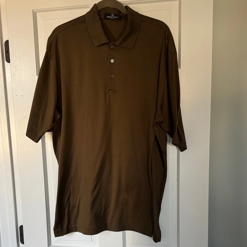 Bugatchi Men's Brown Polo Shirt